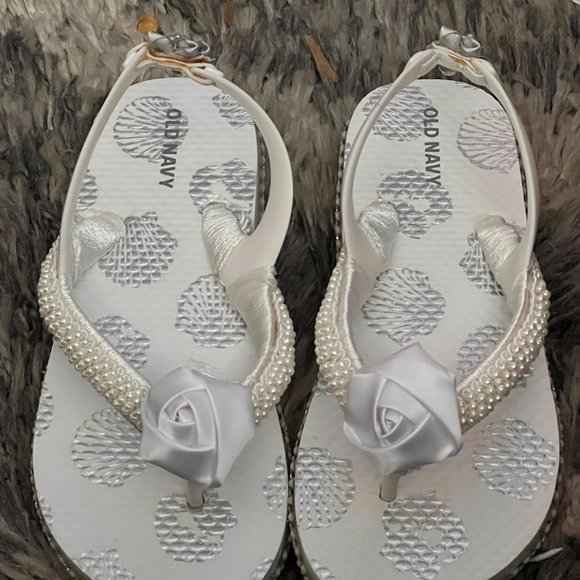 Child Flip Flops, Sliver Sea Shells, Childs Flip Flop Beach Sandal, Youth Shoes - Picture 14 of 16